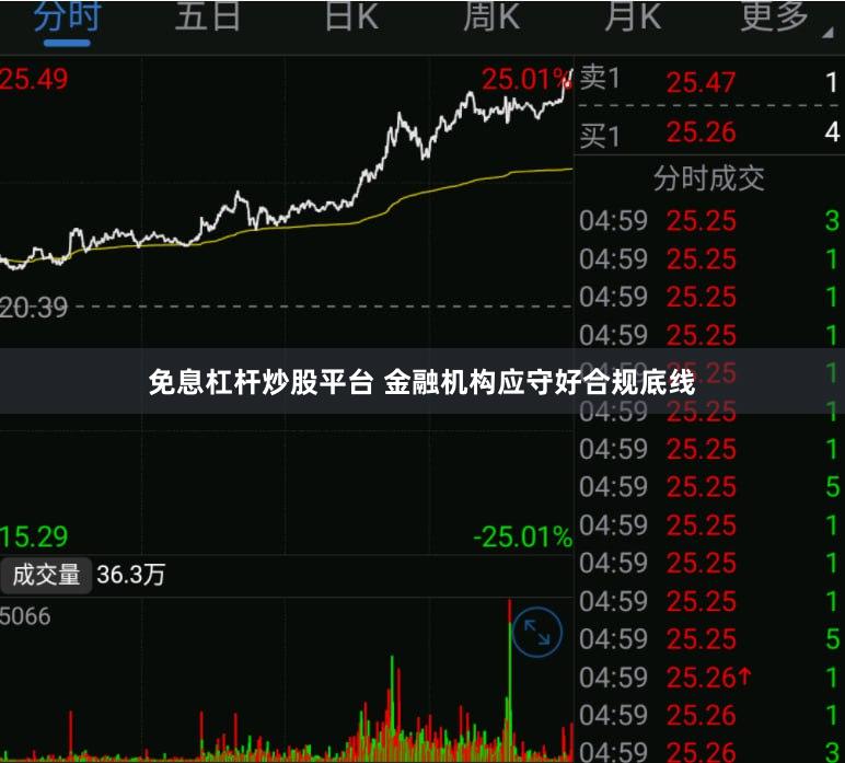 免息杠杆炒股平台 金融机构应守好合规底线